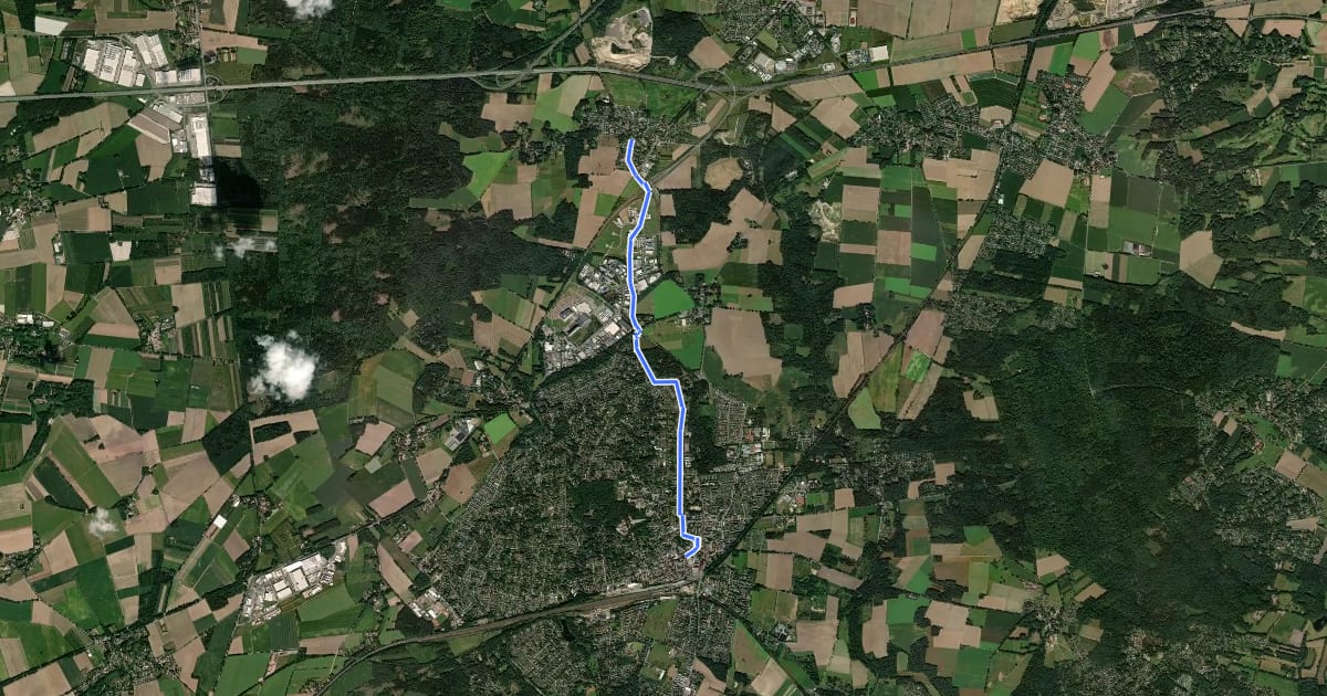 Маршрут Buchholzer Rundwanderweg 3 - Kurze Runde на спутниковом снимке