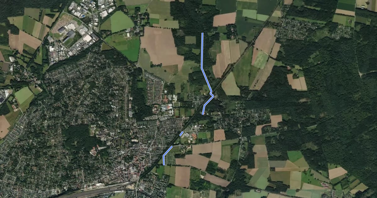 Маршрут Buchholzer Rundwanderweg 3 - Mittlere Runde на спутниковом снимке