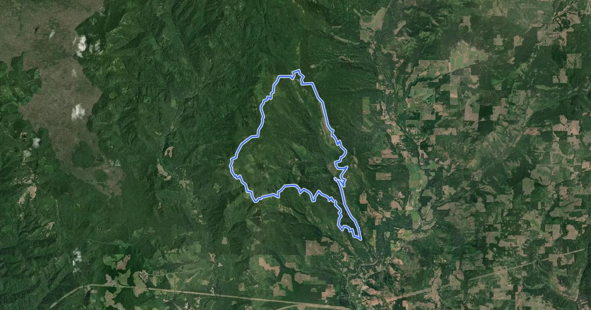 Маршрут Buck Creek Trail на спутниковом снимке