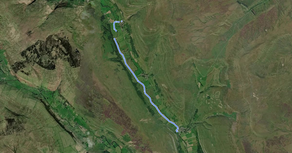 Маршрут Buckden To Kettlewell walk, Upper Wharfdale на спутниковом снимке