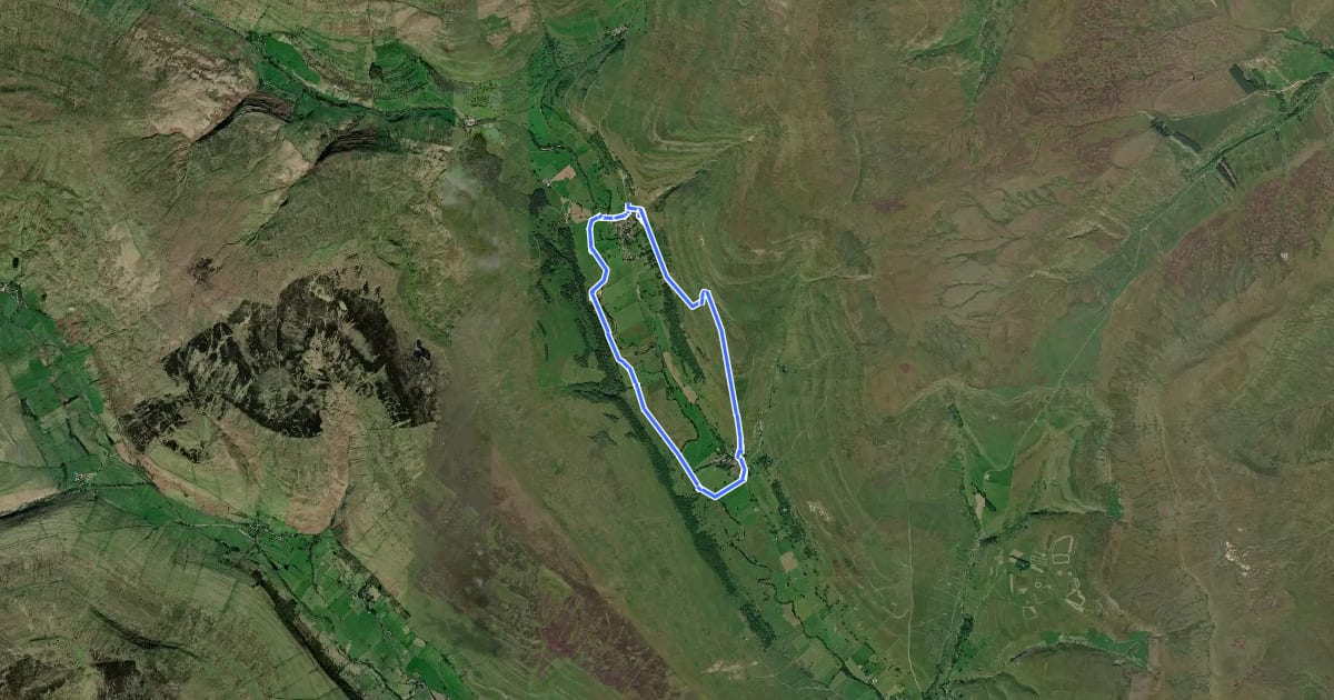 Маршрут Buckden to Starbotton Hillside and River Walk, Upper Wharfdale на спутниковом снимке