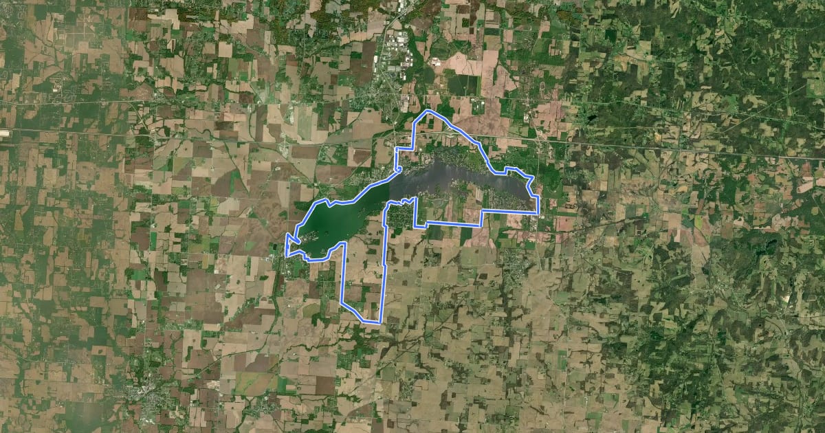 Маршрут Buckeye Lake Trail на спутниковом снимке