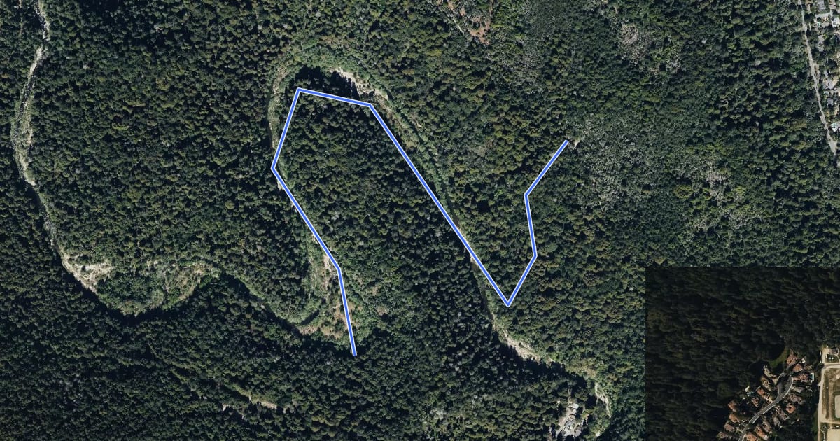 Маршрут Buckeye Trail на спутниковом снимке