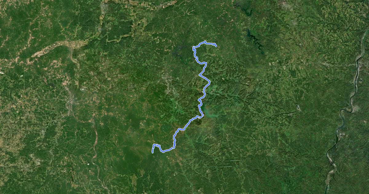 Маршрут Buckeye Trail (Belle Valley) на спутниковом снимке