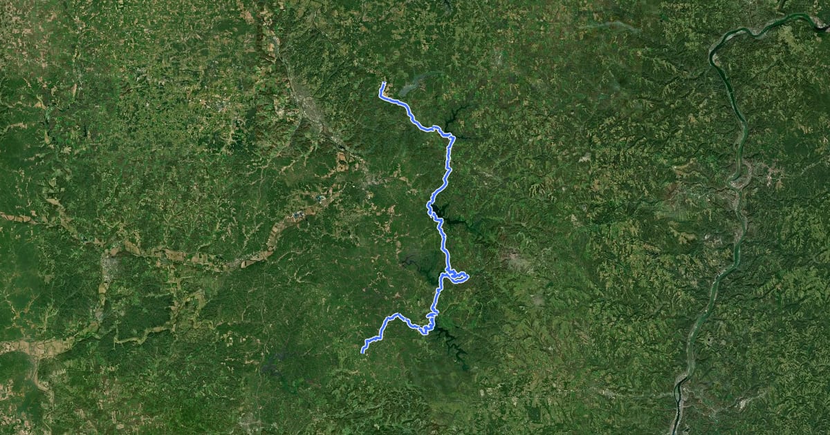 Маршрут Buckeye Trail (Bowerston) на спутниковом снимке