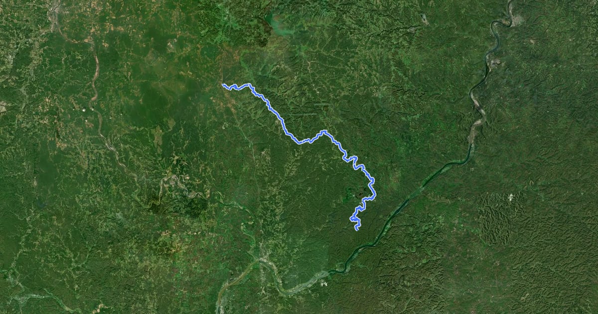 Маршрут Buckeye Trail (Road Fork) на спутниковом снимке