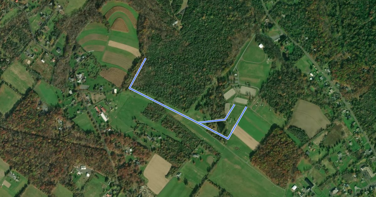 Маршрут Bucks County Horse Park на спутниковом снимке