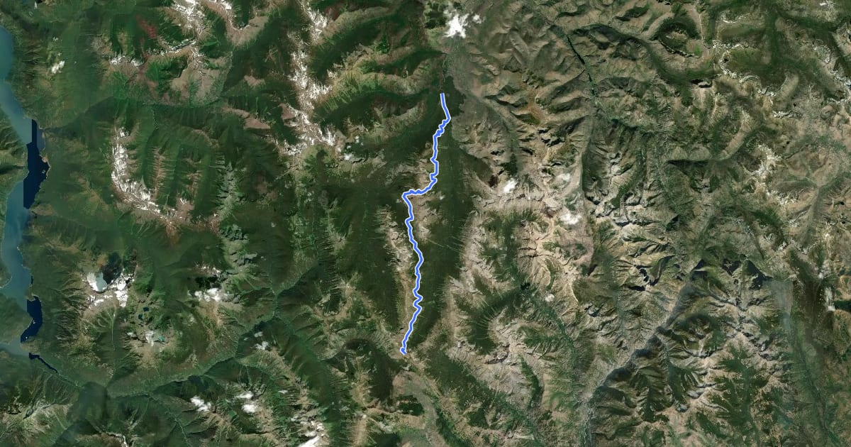 Маршрут Buckskin Ridge Trail на спутниковом снимке
