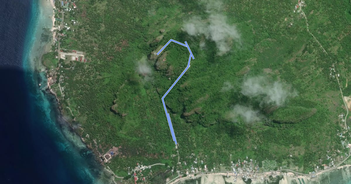Маршрут Bud Bongao Trail на спутниковом снимке