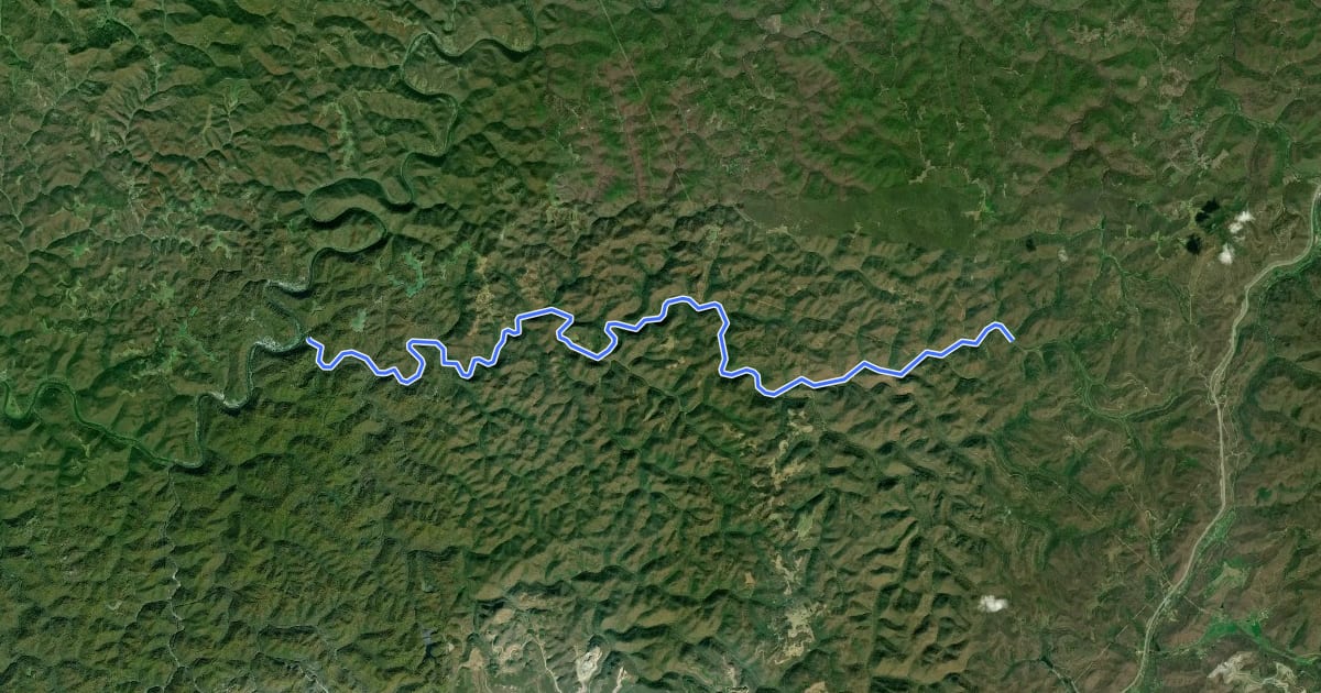 Маршрут Buffalo Creek Trail на спутниковом снимке