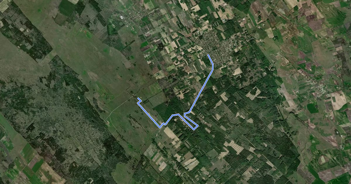Маршрут Bugaci narancs túra на спутниковом снимке