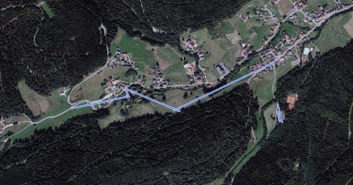 Маршрут Buhlbach - Lärchenhütte на спутниковом снимке
