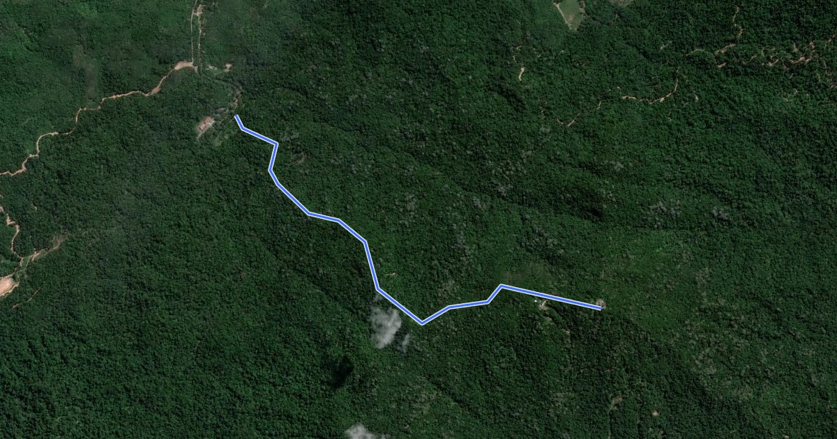 Маршрут Bukit Bakar на спутниковом снимке