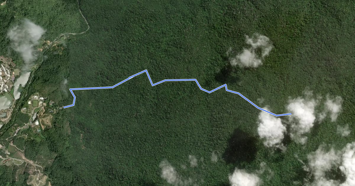 Маршрут Bukit Kutu (via Old Colonial Route) на спутниковом снимке