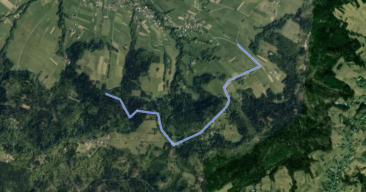 Маршрут Bukovecka trasa Nordic Walking на спутниковом снимке