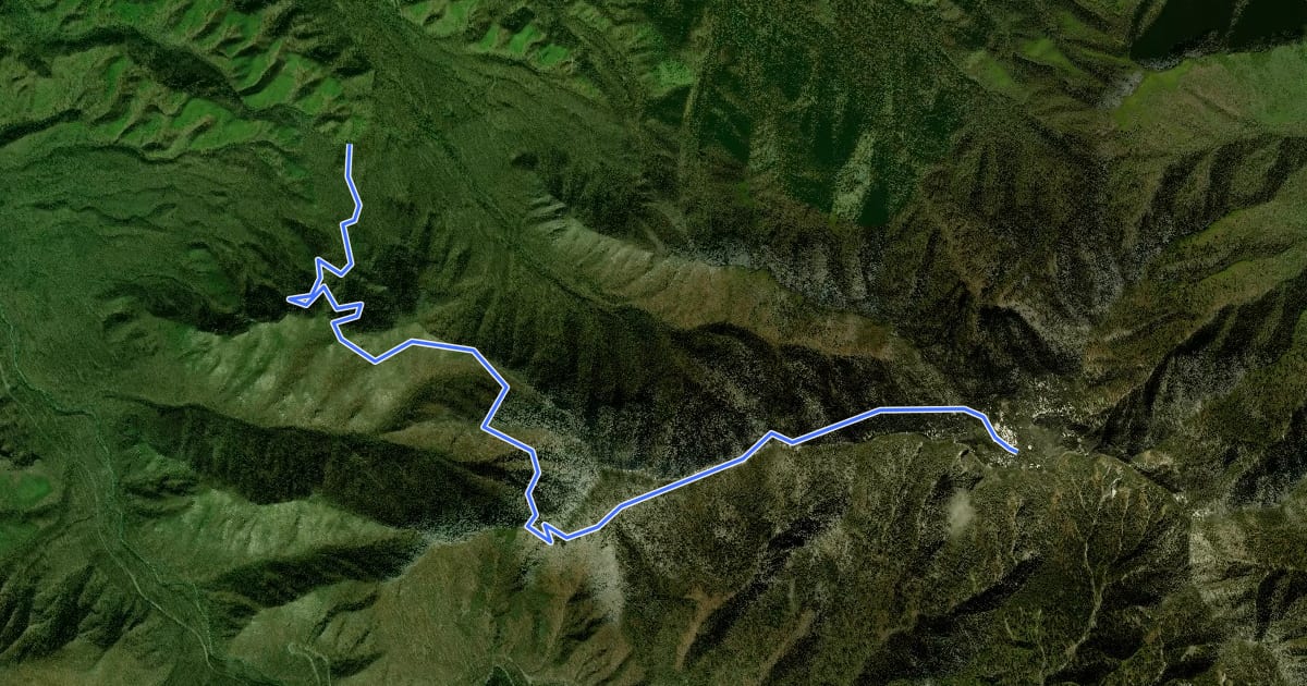 Маршрут Bull Head Trail на спутниковом снимке