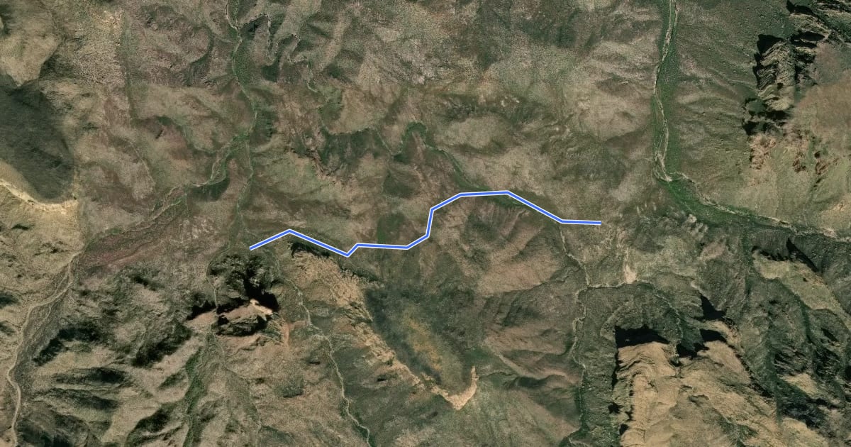 Маршрут Bull Pass Trail на спутниковом снимке