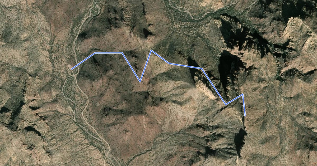Маршрут Bull Pasture Trail на спутниковом снимке