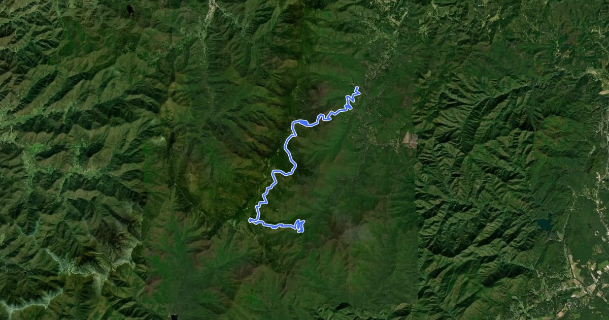 Маршрут Buncombe Horse Range Trail на спутниковом снимке