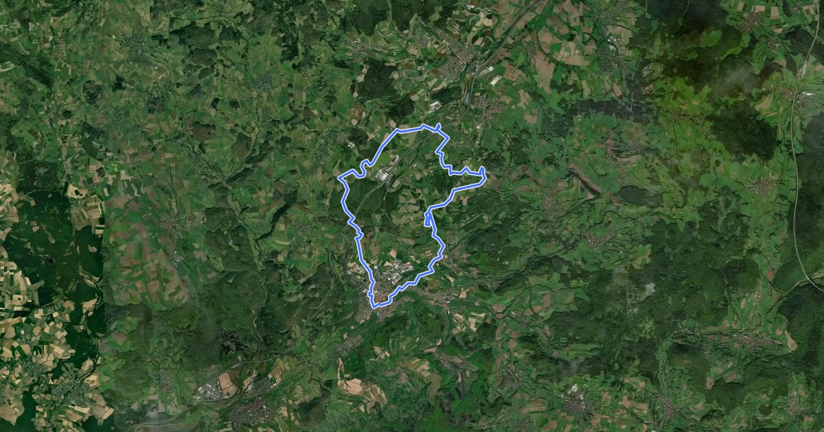 Маршрут BUND-Schlüchtern-Rundweg 2 на спутниковом снимке