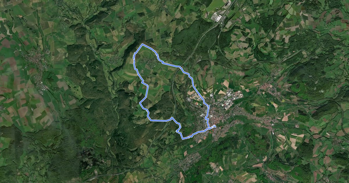 Маршрут BUND-Schlüchtern-Rundweg 4 на спутниковом снимке