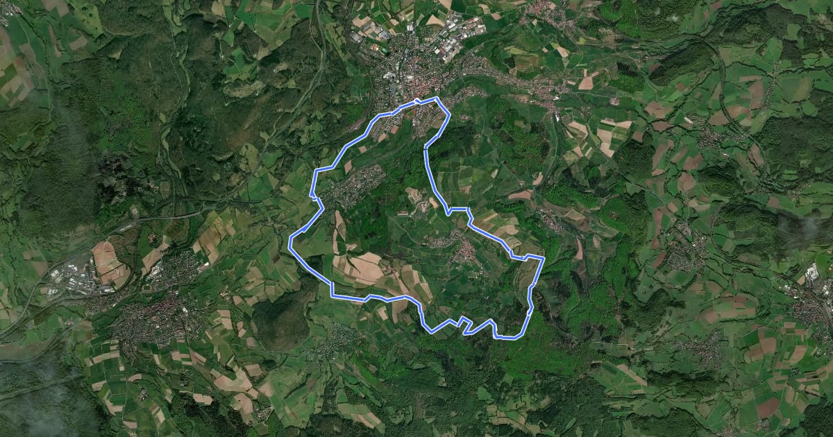 Маршрут BUND-Schlüchtern-Rundweg 6 на спутниковом снимке