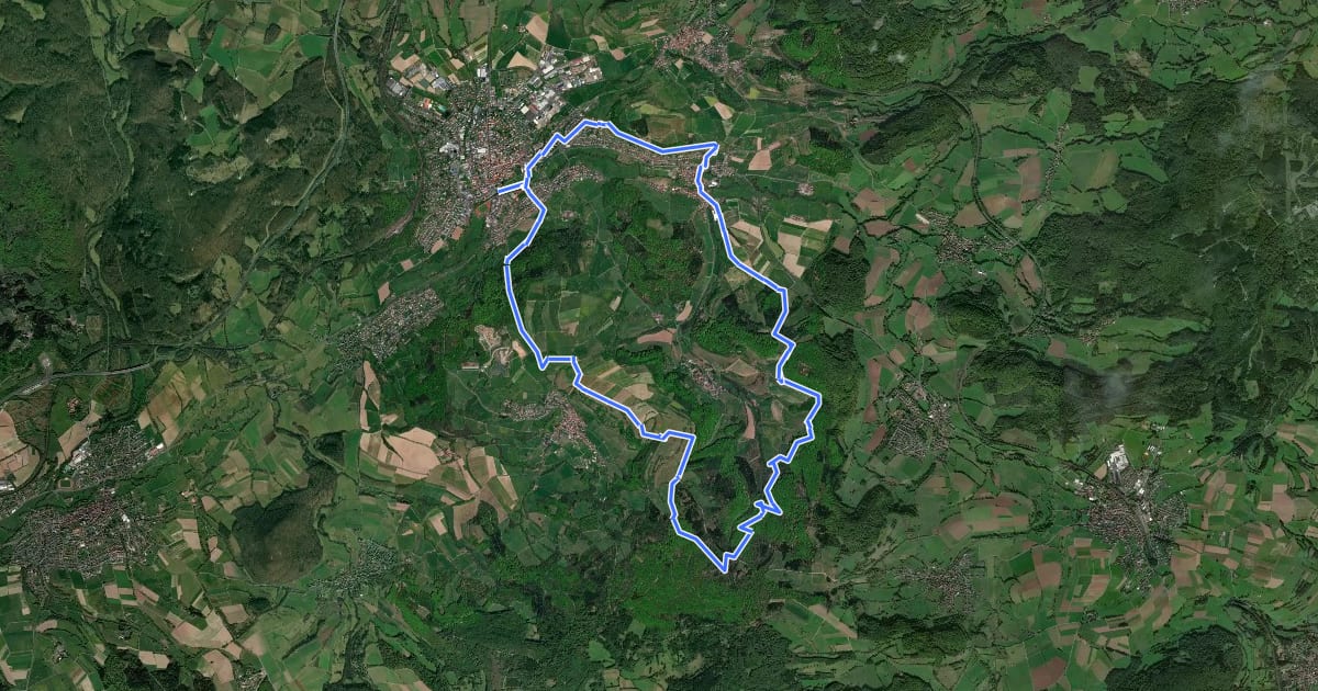 Маршрут BUND-Schlüchtern-Rundweg 7 на спутниковом снимке