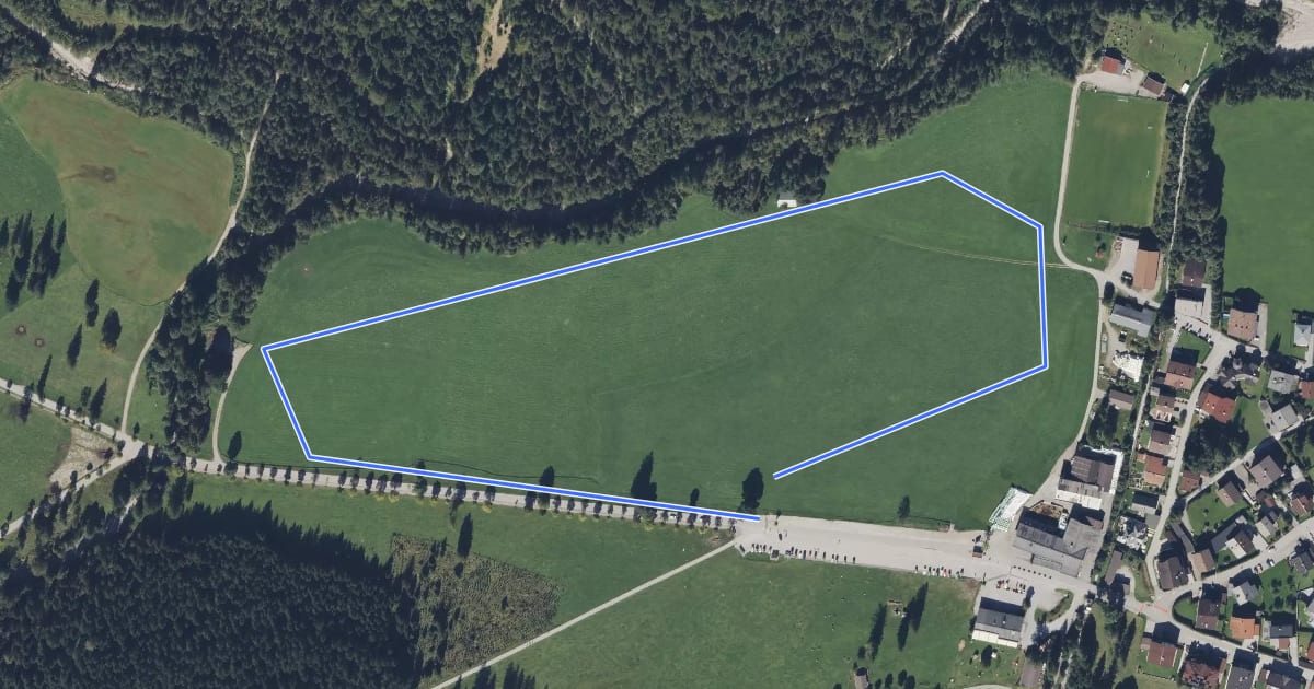 Маршрут Übungsloipe Pertisau на спутниковом снимке