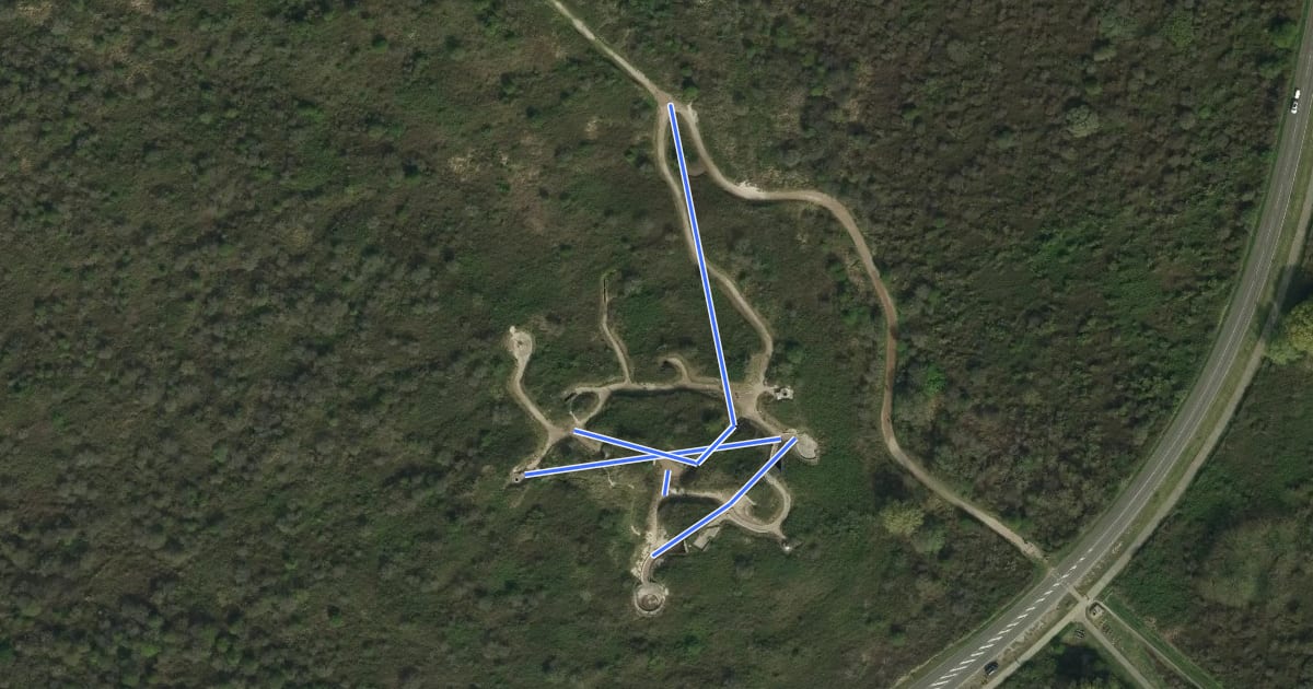 Маршрут Bunkerroute на спутниковом снимке