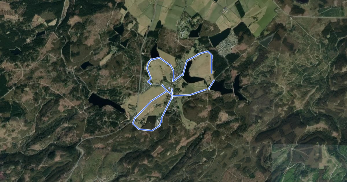 Маршрут Buntenbocker Bergwiesenweg на спутниковом снимке