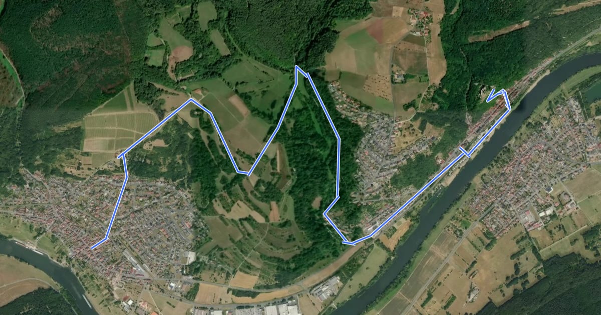 Маршрут Buntsandsteinweg, Teil 5 на спутниковом снимке