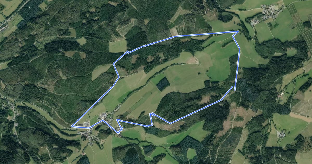 Маршрут Burbecke Rundwanderweg Quadrat на спутниковом снимке
