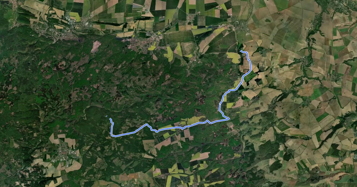 Маршрут Burg Anhalt - Konradsburg (Harzklub-Weg 50R) на спутниковом снимке