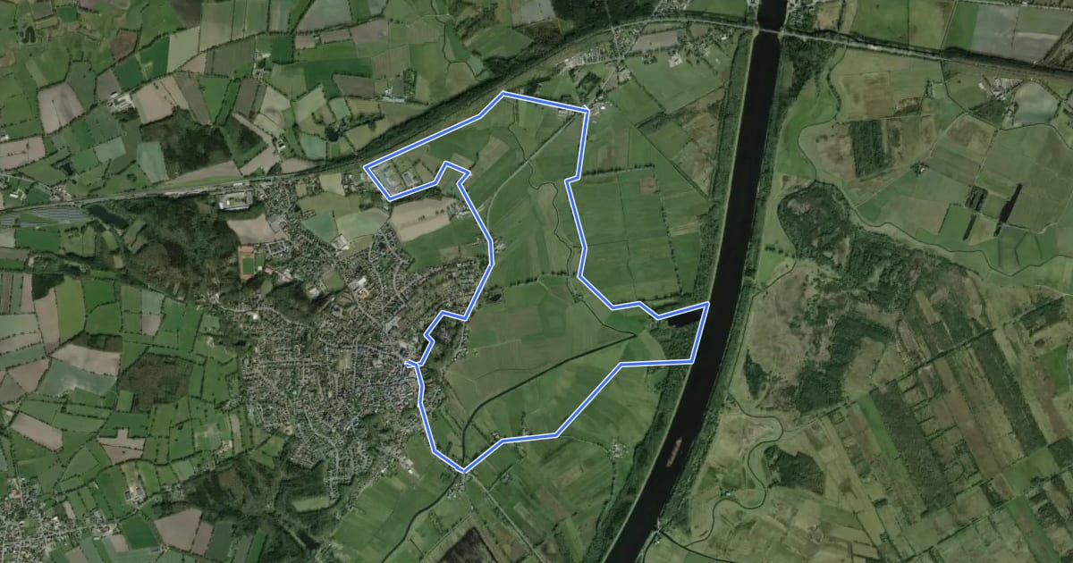Маршрут Burg/Ditm. Rundwanderweg Nr.2 на спутниковом снимке