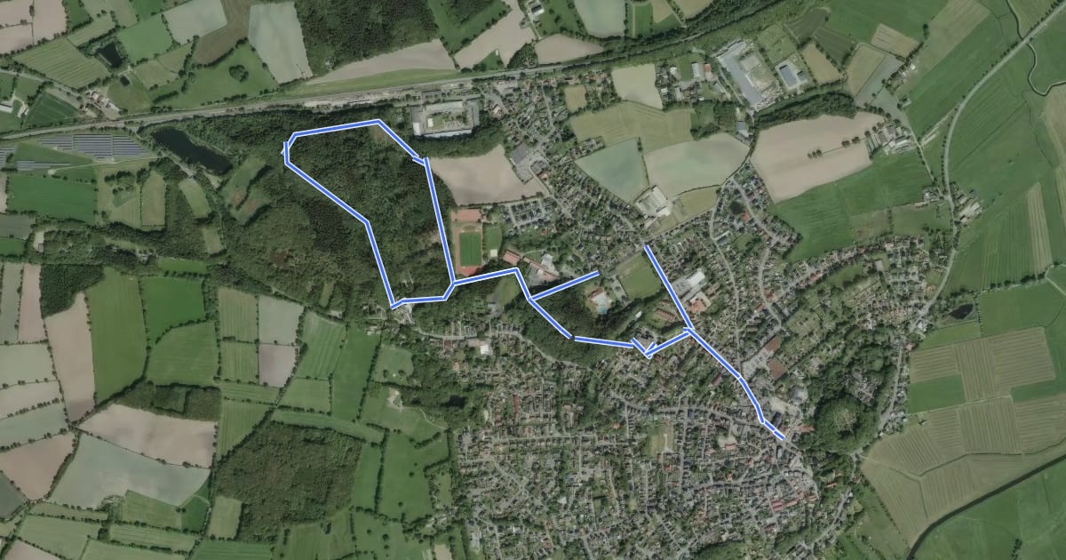 Маршрут Burg/Ditm. Rundwanderweg Nr.4 на спутниковом снимке