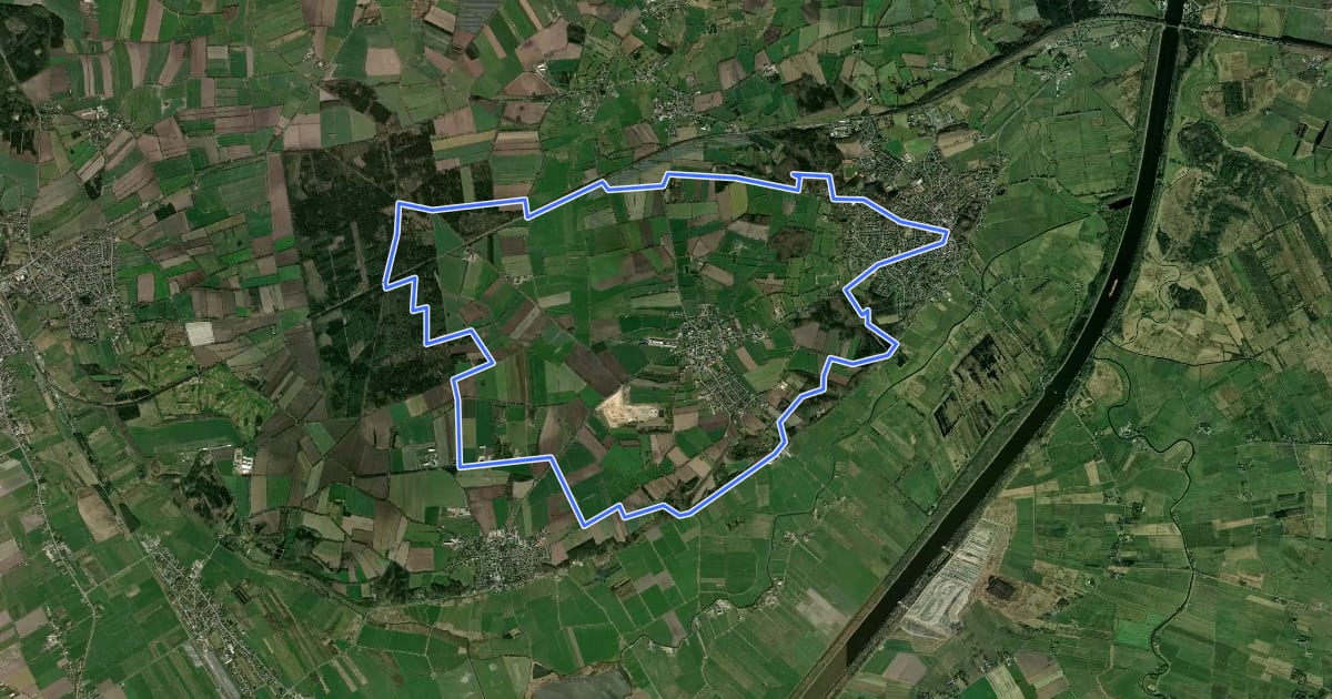 Маршрут Burg/Ditm. Rundwanderweg Nr. 5 на спутниковом снимке