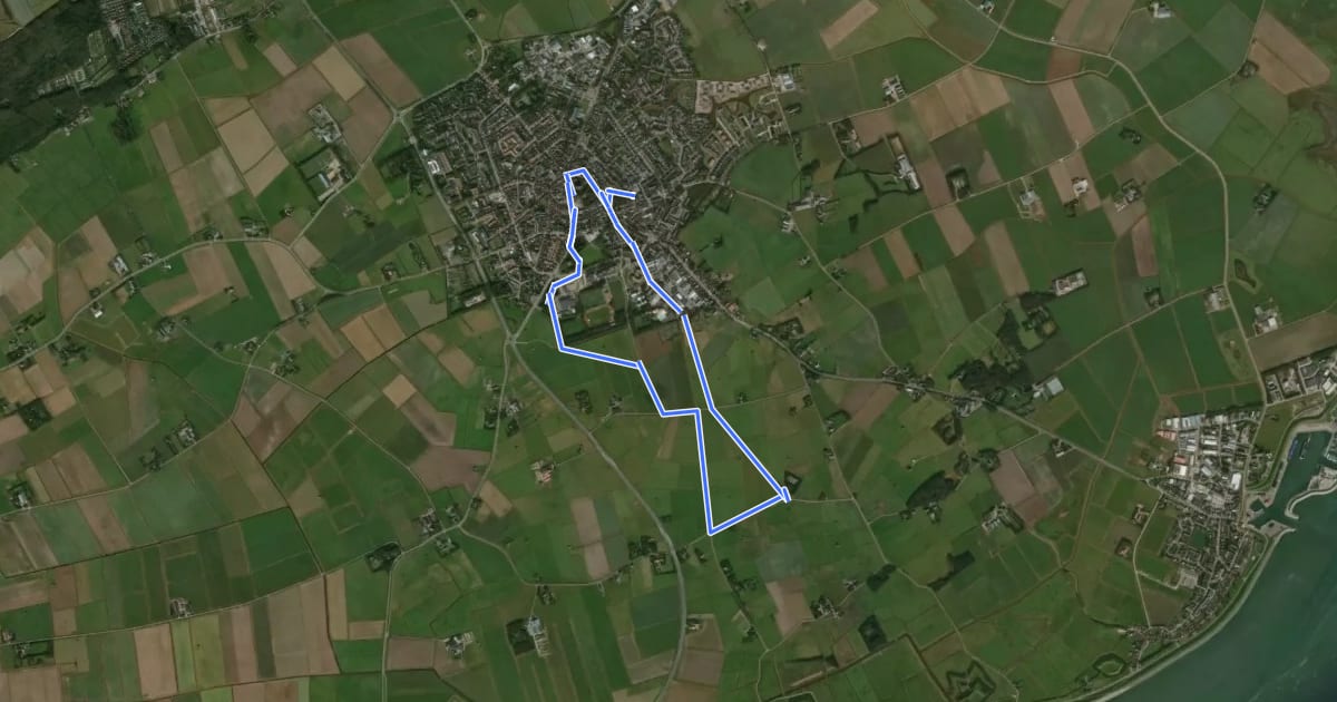 Маршрут Burg en Berg на спутниковом снимке