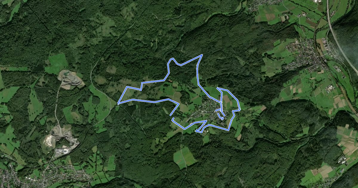 Маршрут Burg Greifenstein Weg 10 km на спутниковом снимке