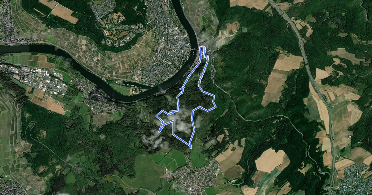 Маршрут Burg-Olymp-Tour на спутниковом снимке