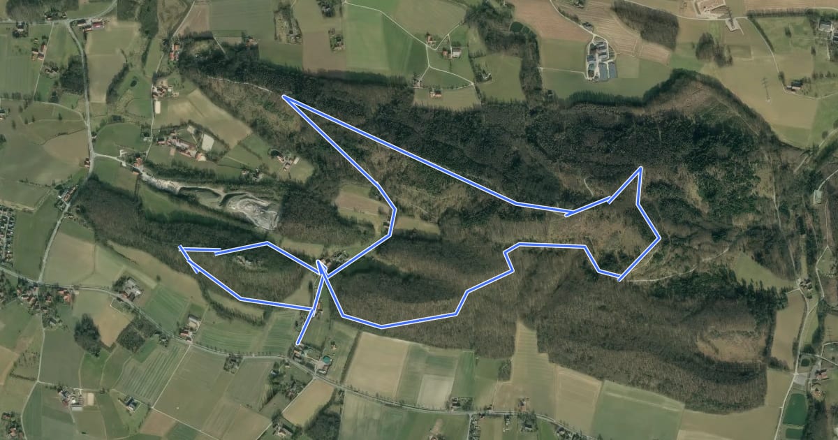 Маршрут Burg Ravensberg Weg на спутниковом снимке