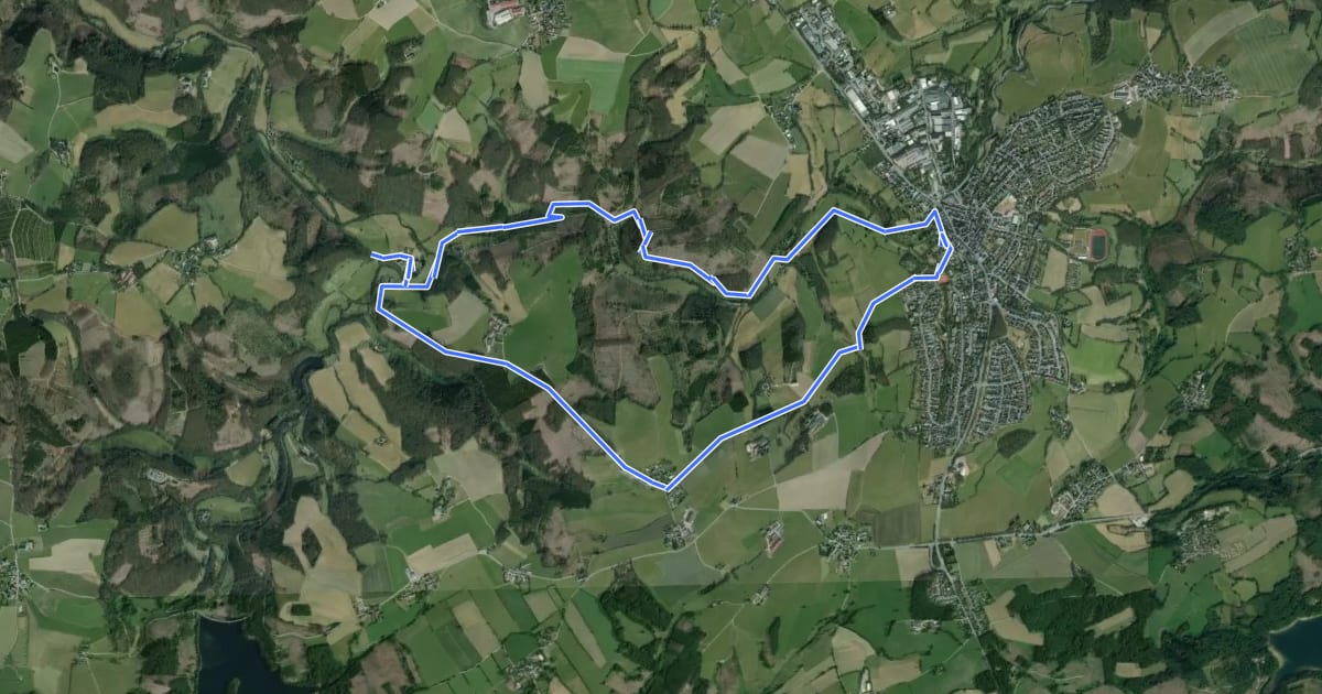 Маршрут Burg Rundweg A18 на спутниковом снимке