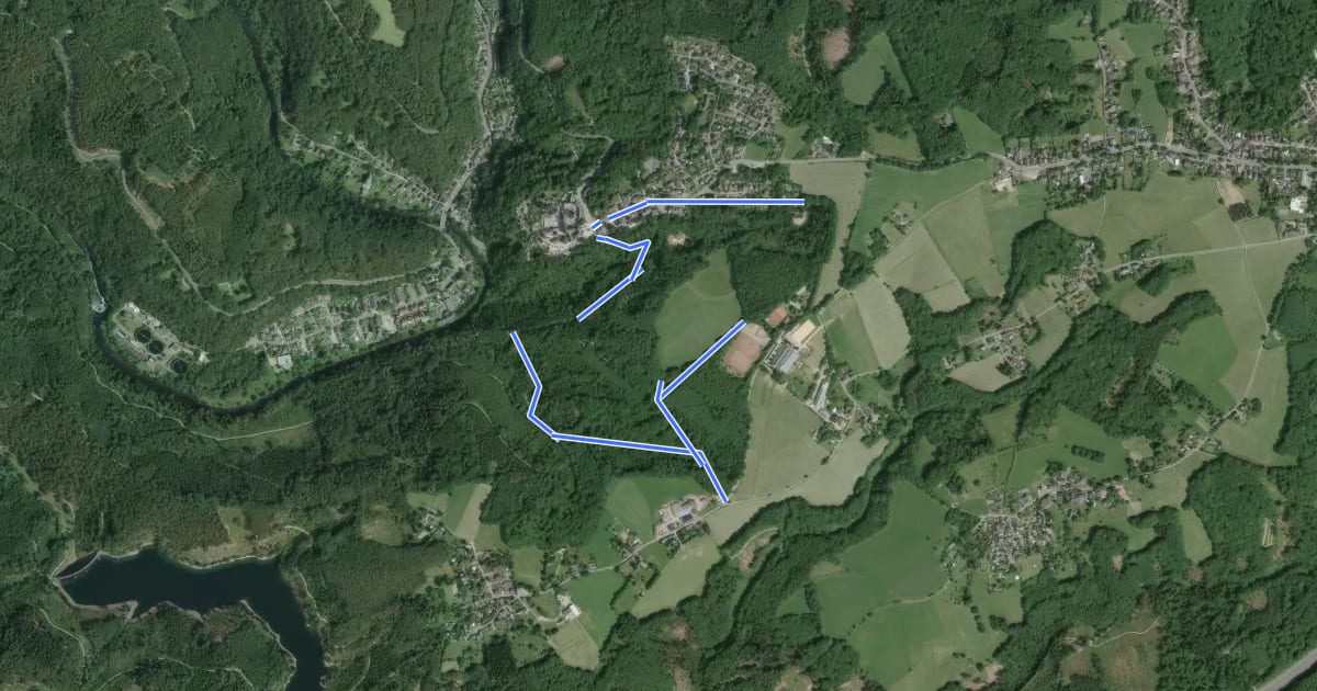 Маршрут Burg Rundweg A5 Angerscheid на спутниковом снимке