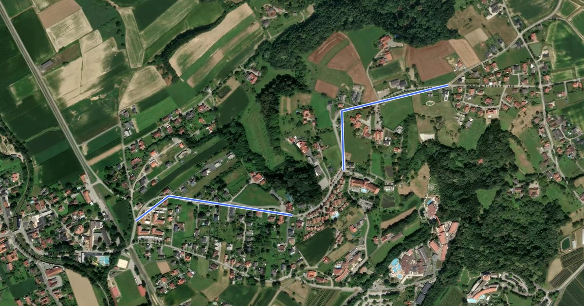 Маршрут Burgau-Tour Alternative на спутниковом снимке