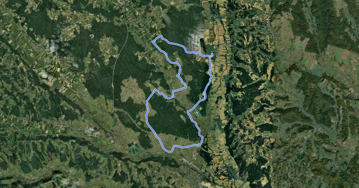 Маршрут Burgau-Tour B7 на спутниковом снимке