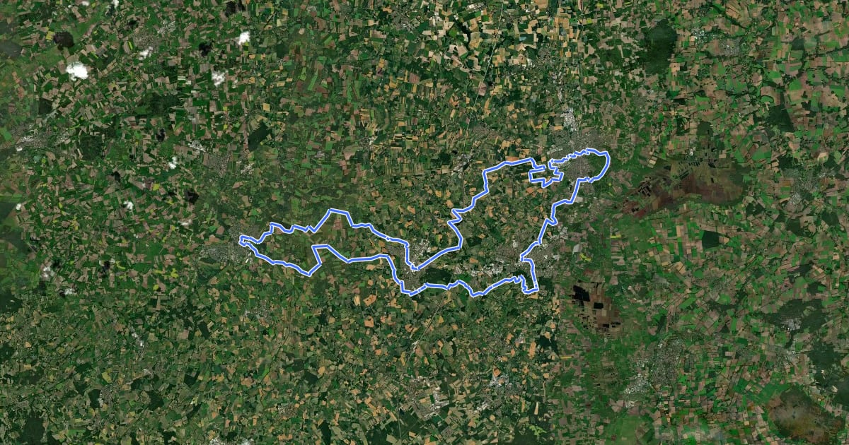 Маршрут Burgen-Tour (große Runde) на спутниковом снимке