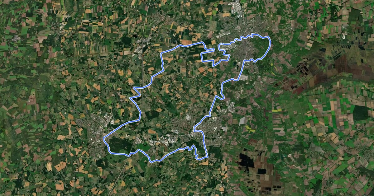 Маршрут Burgen-Tour (kleine Runde) на спутниковом снимке