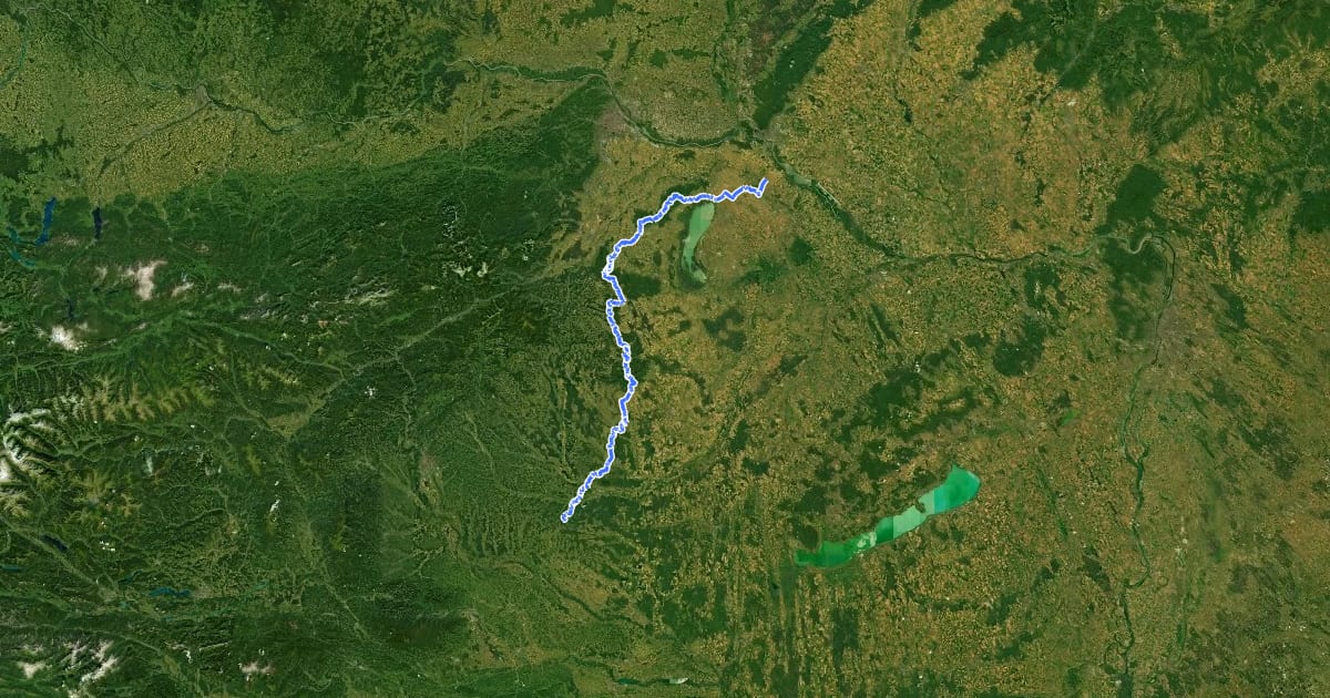 Маршрут Burgenland-Weitwanderweg на спутниковом снимке