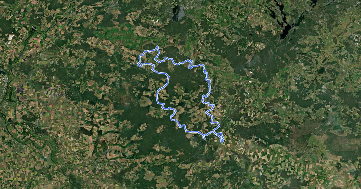 Маршрут Burgenwanderweg на спутниковом снимке