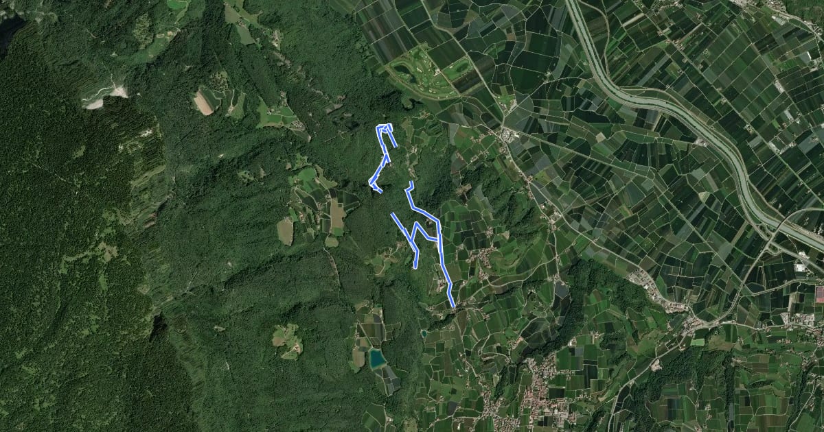 Маршрут Burgenweg на спутниковом снимке