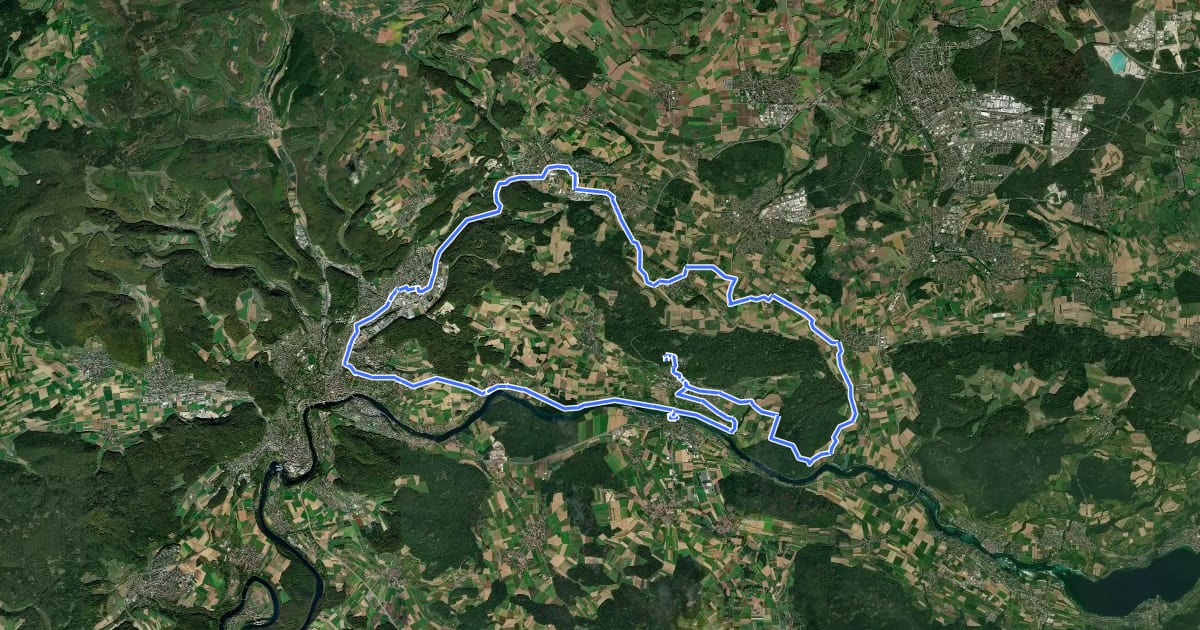 Маршрут Burgenweg 5 на спутниковом снимке